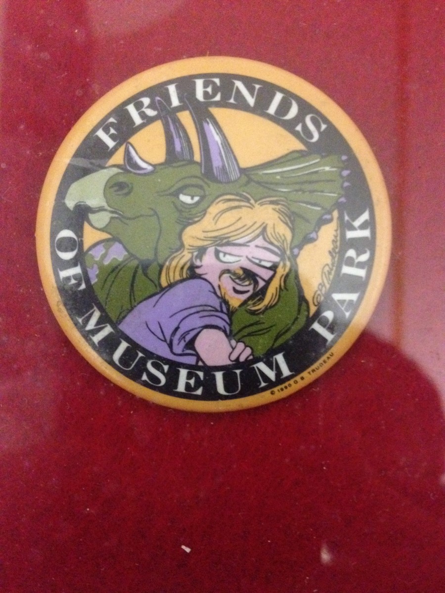 "Friends of Museum Park" -- Button by Garry Trudeau 