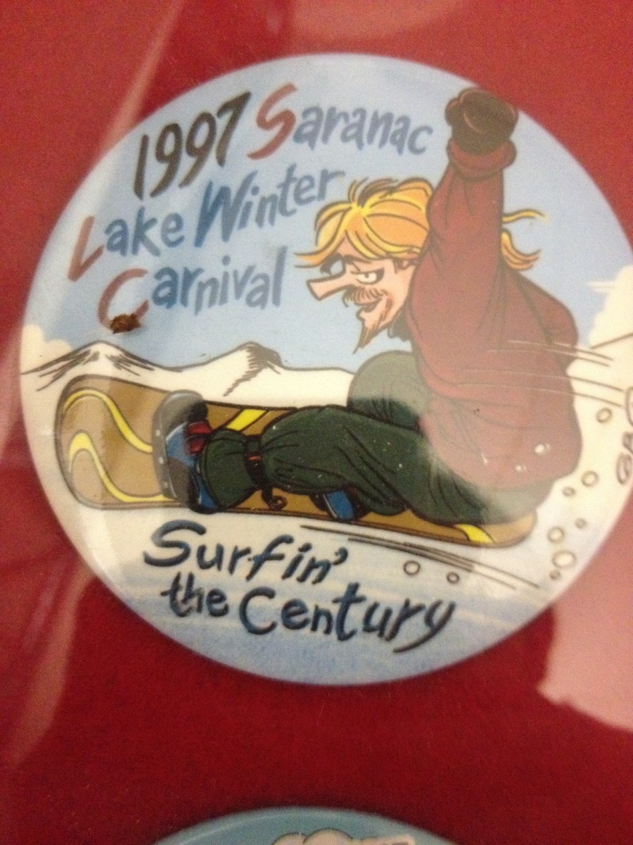 "Surfin the Century" - 1997 Saranac Lake Winter Carnival  by Garry Trudeau 