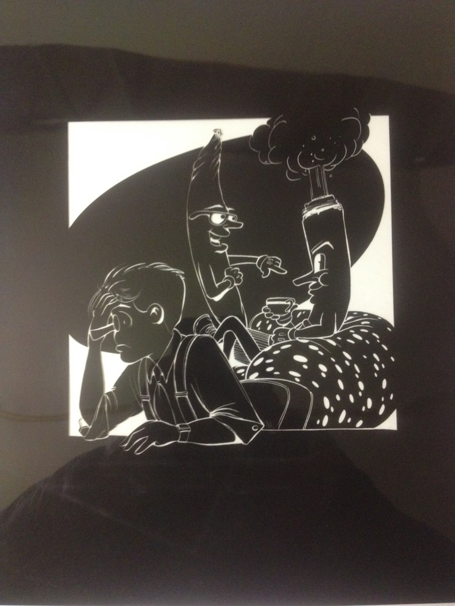 "Kick Butts Promotional Art -- Black and White Cell" by Garry Trudeau 