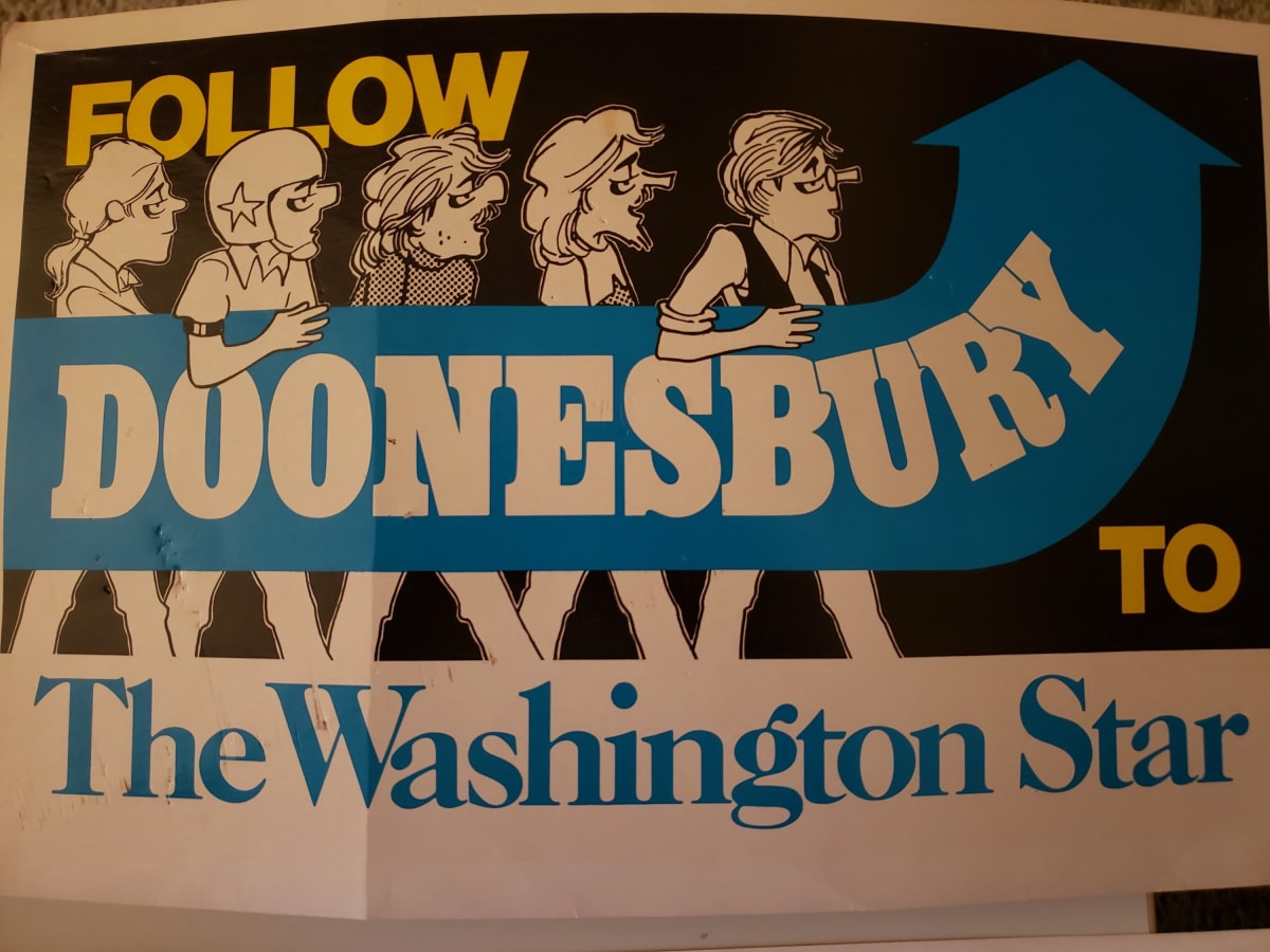 "Follow Doonesbury to the Washington Star" by Garry Trudeau 
