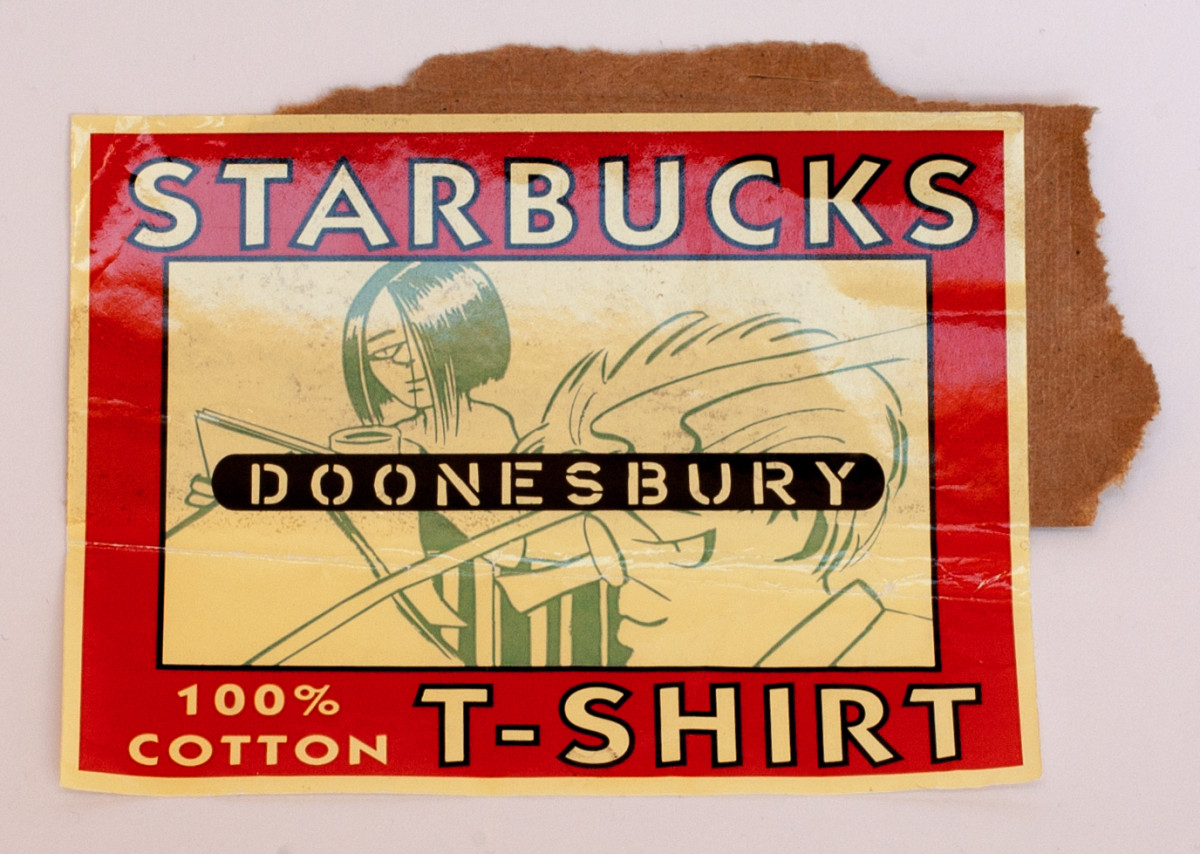 "Starbucks Doonesbury T-shirt - Sticker" 