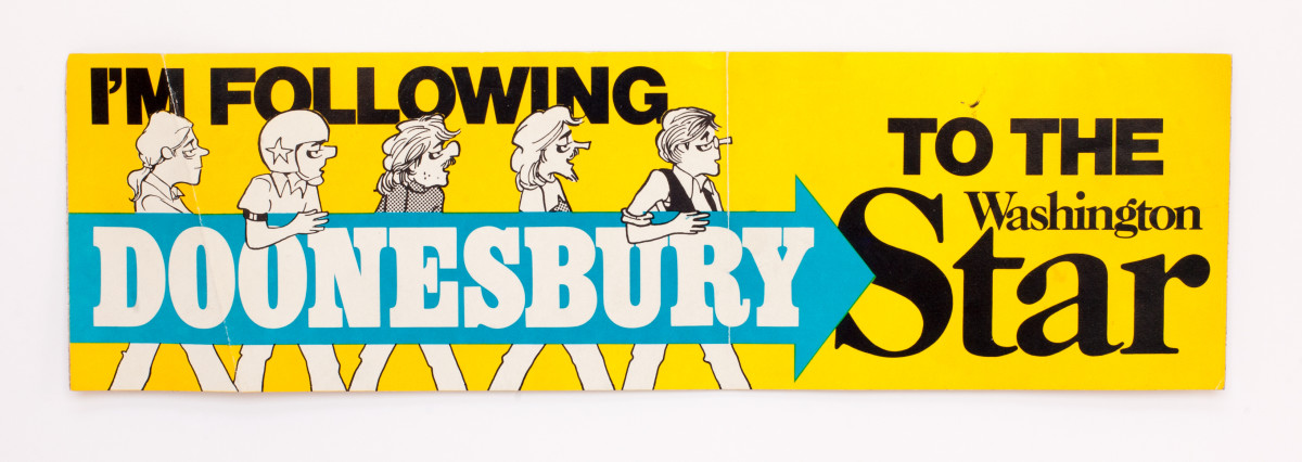 "Im Following Doonesbury To The Washington Star" by Garry Trudeau 