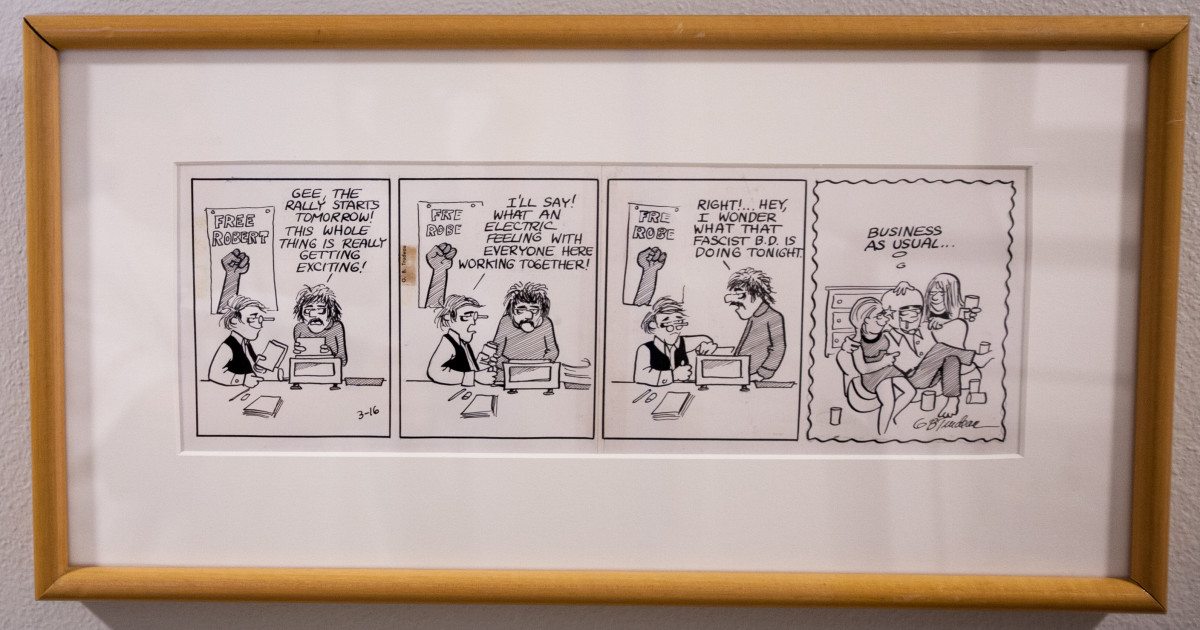 "The Rally" by Garry Trudeau 