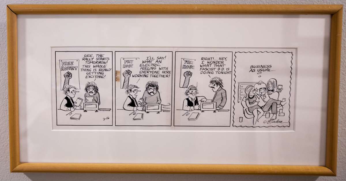 "The Rally" by Garry Trudeau, Image 1.