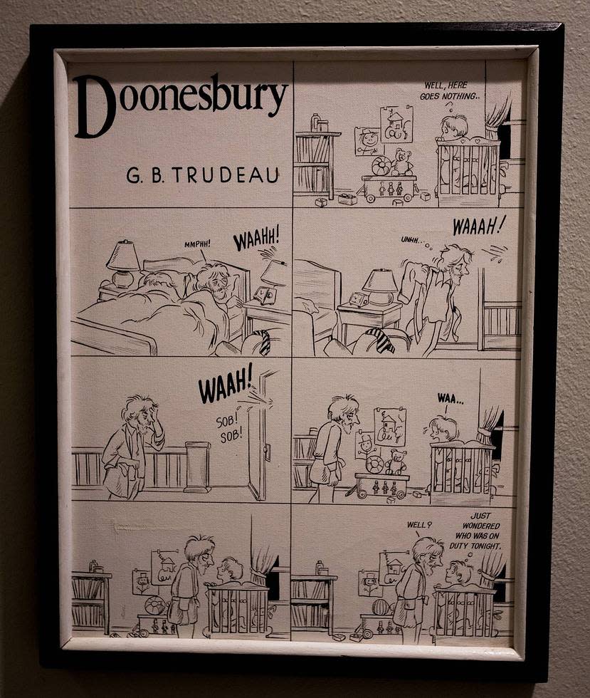 "Just Checking To See Who's On Duty" canvas print by Garry Trudeau 