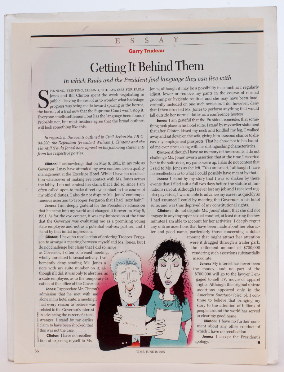 "Time Magazine - Getting it Behind Them" by Garry Trudeau 
