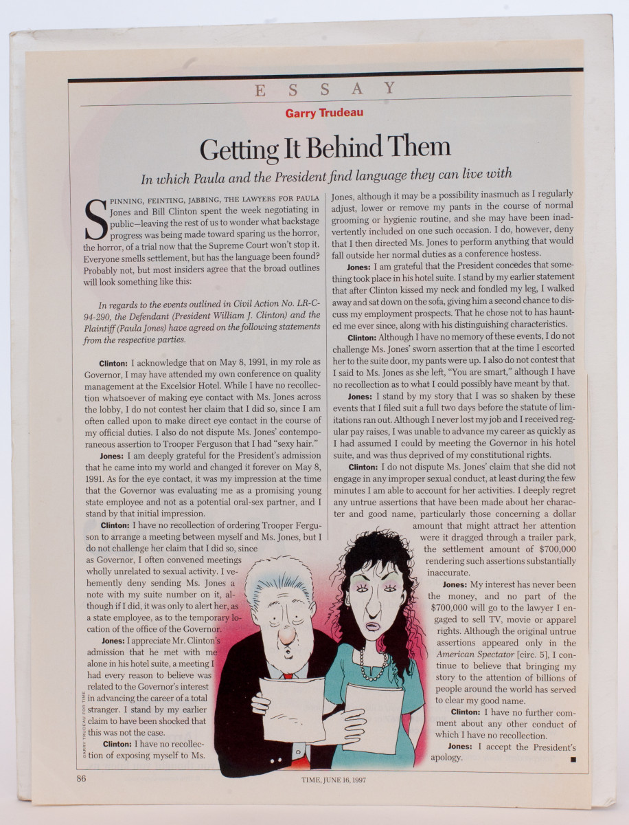 "Time Magazine - Getting it Behind Them" by Garry Trudeau 