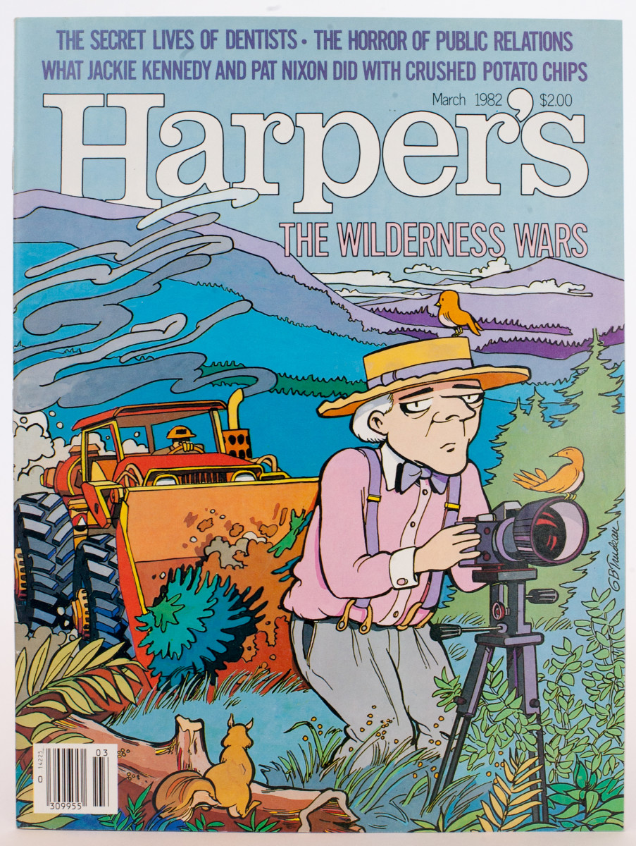 "Harper's - The Wilderness Wars" by Garry Trudeau 