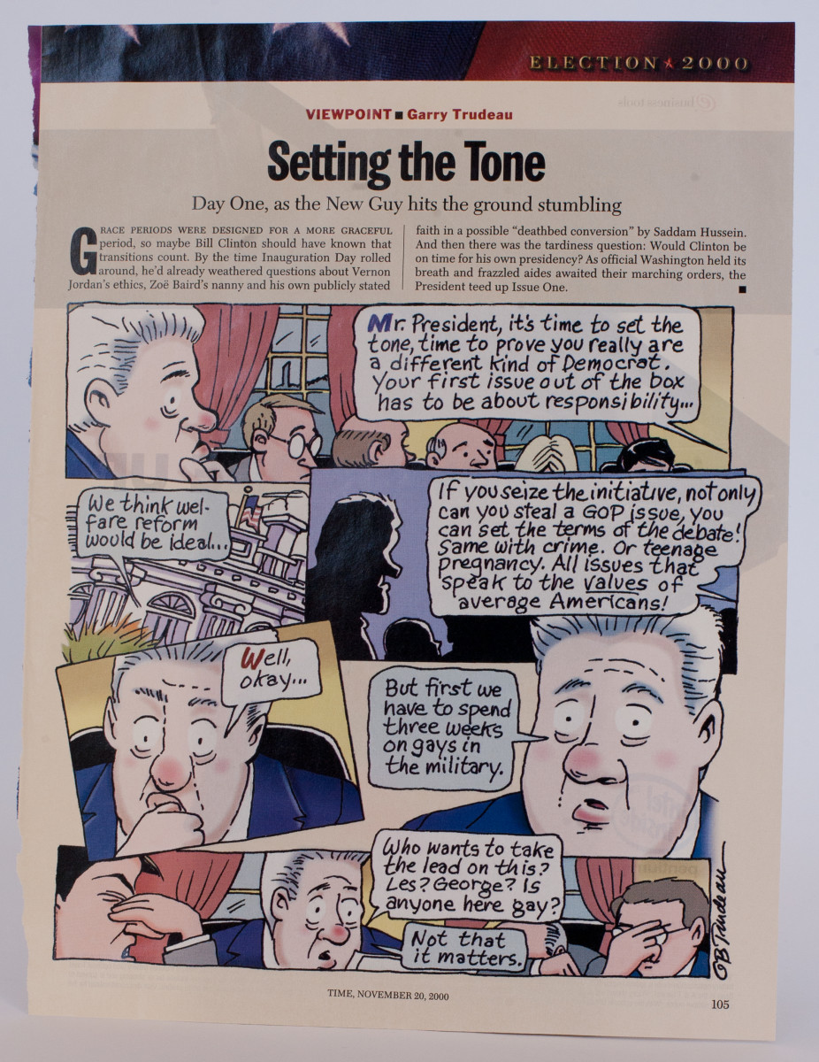 "Time Magazine - Setting the Tone" by Garry Trudeau 