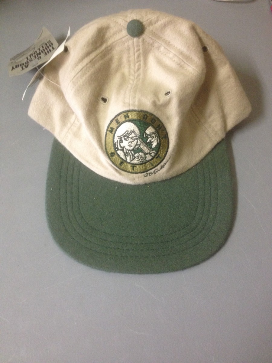 Green/Tan "Men Don't Get It" Hat by Garry Trudeau 