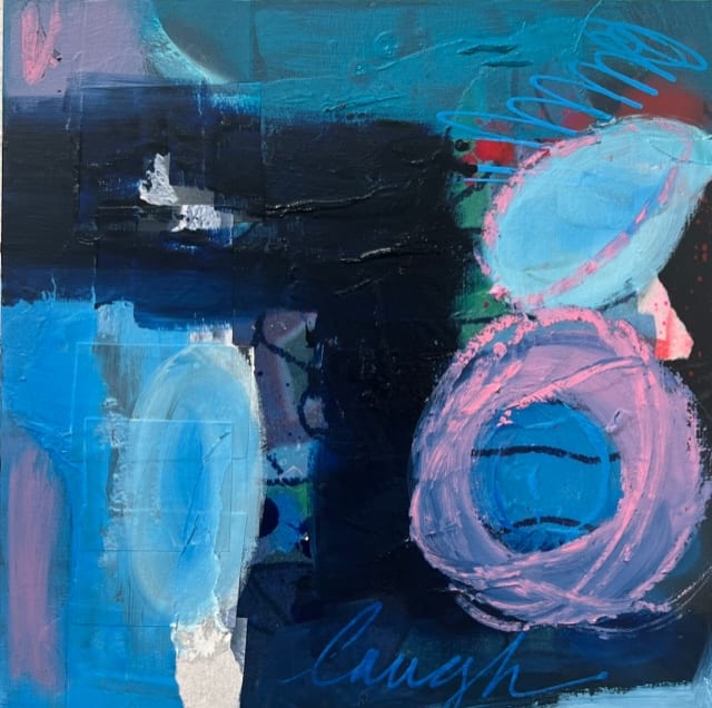 Laugh a Little by Tina Kleinjan Setzer  Image: 10 x 10 Mixed Media on Panel