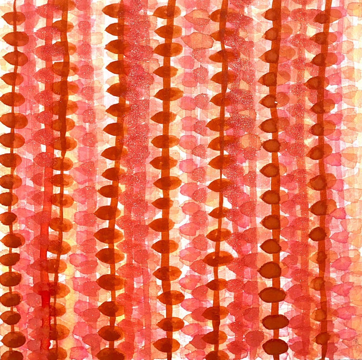 Fitra: Amber (Muruwah) by Nsenga Knight  Image: Nsenga Knight, Fitra: Amber (Muruwah), 2022, 6 x 6 inches, Watercolor on Archival Clay Board