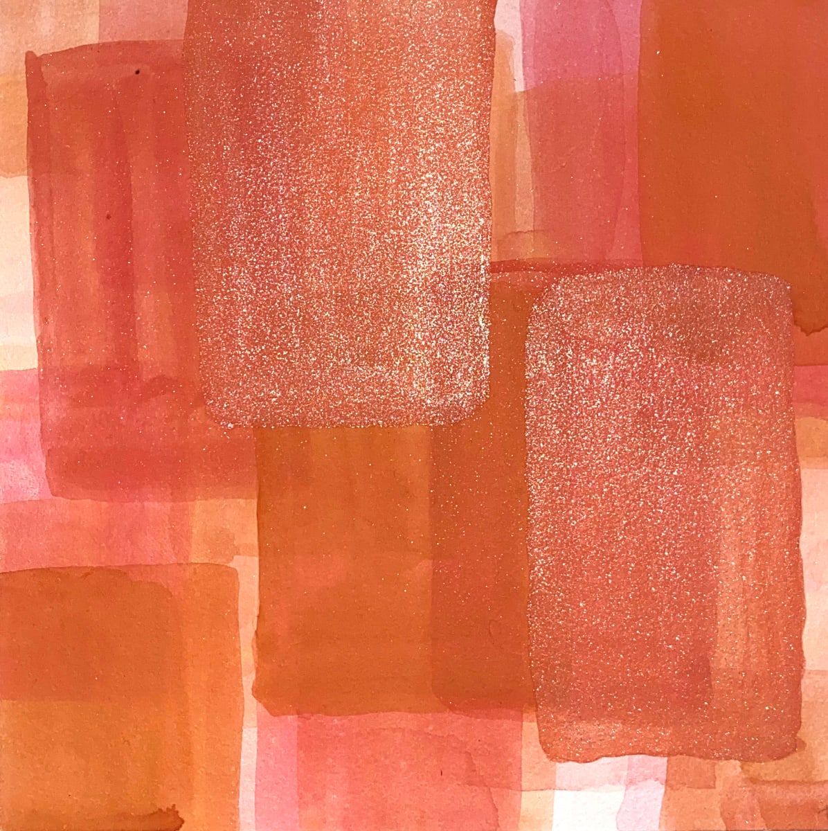 Fitra: Amber (Sajda) by Nsenga Knight  Image: Nsenga Knight, Fitra: Amber (Sajda), 2022, 6 x 6 inches, Watercolor on Clay Board