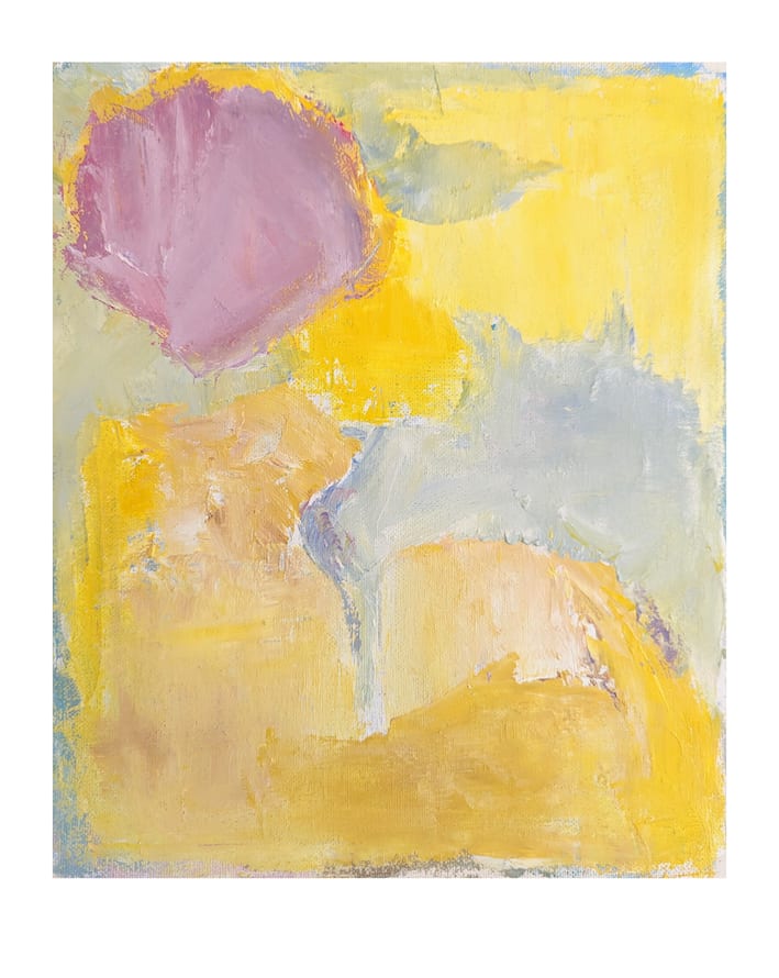 Warm Yellow by Anniek Verholt  Image: Warm Yellow, 2024, oil on canvas paper, 20 x 25cm.