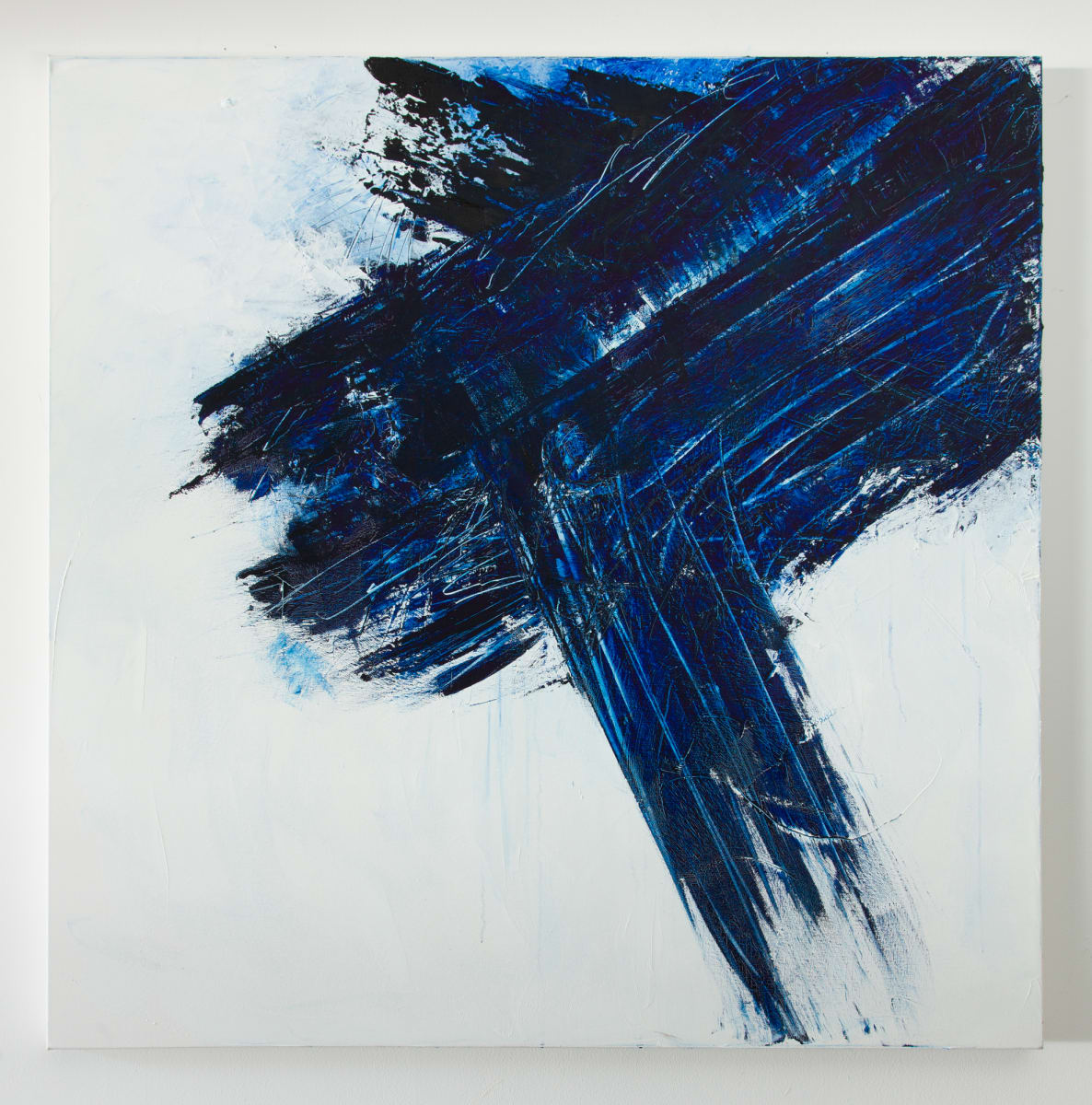 Blue and white composition no 3 by Anniek Verholt 