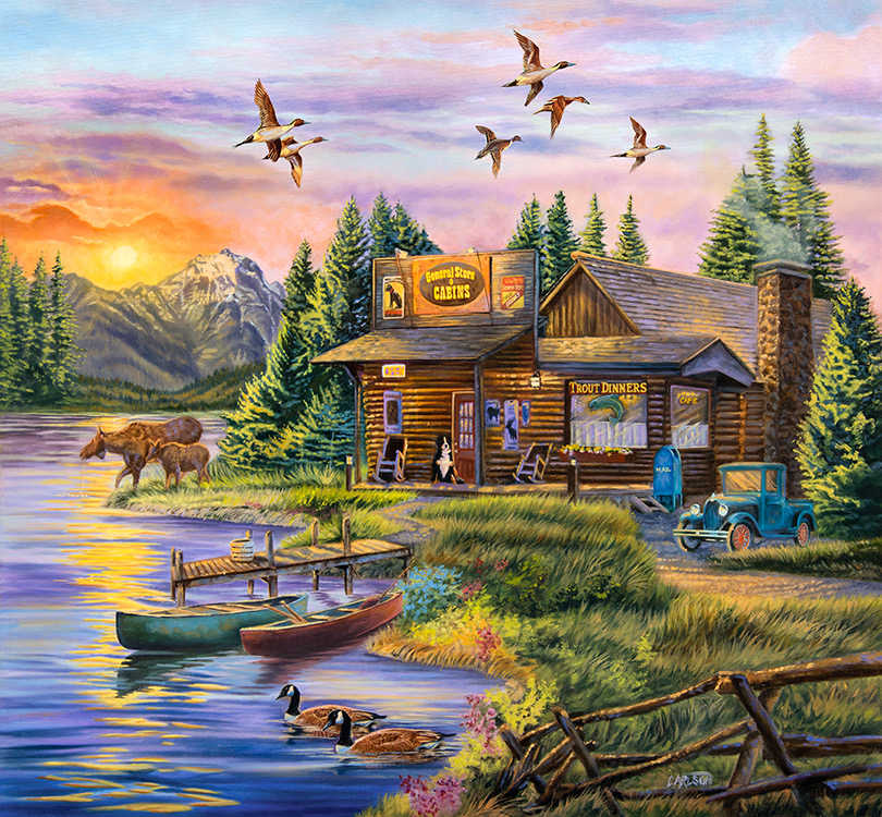Sunset on the lake by cory Carlson 
