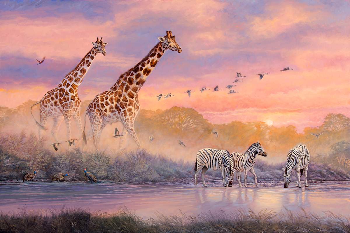 Sunset at the Watering Hole by cory Carlson 