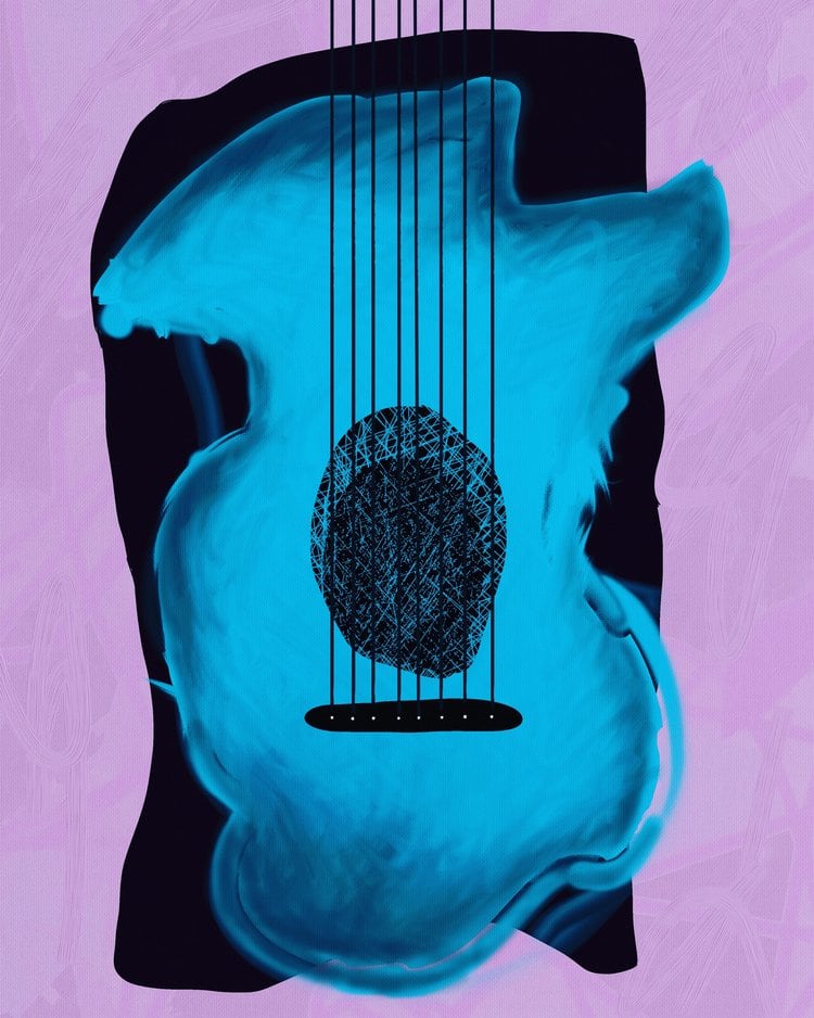 Blue Guitar by Eric Sanders 