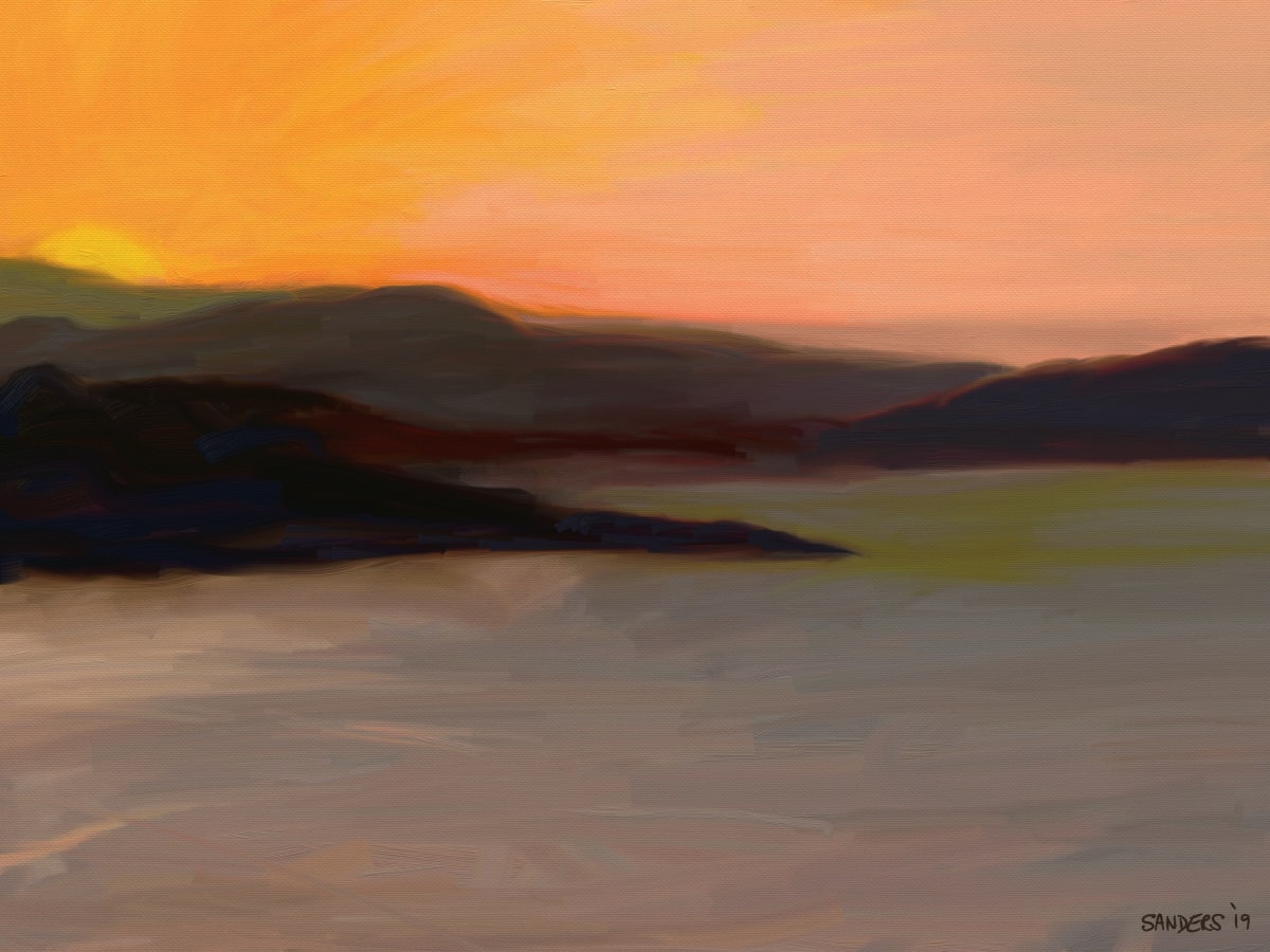 Greek Sunset by Eric Sanders 