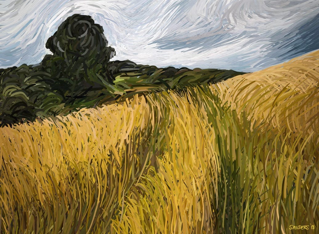 Wheat Field with Approaching Storm by Eric Sanders 