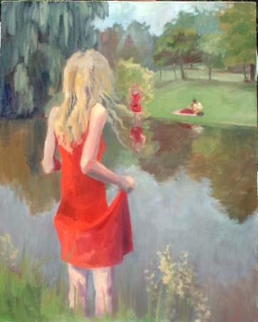The Girl in the Red Dress by Lydia Burris 