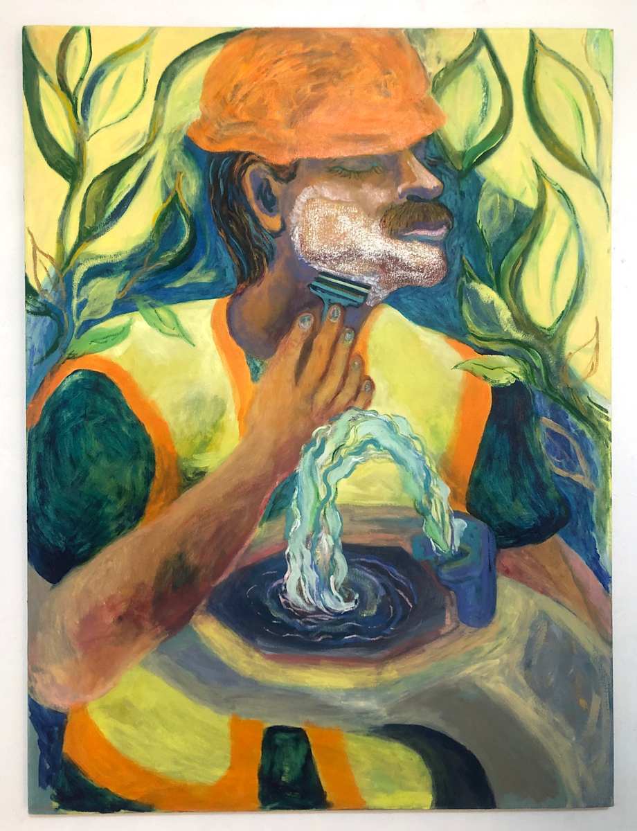 Morning Shave in Chrystie Street Park by Anna Marie Rockwell, Image 1.