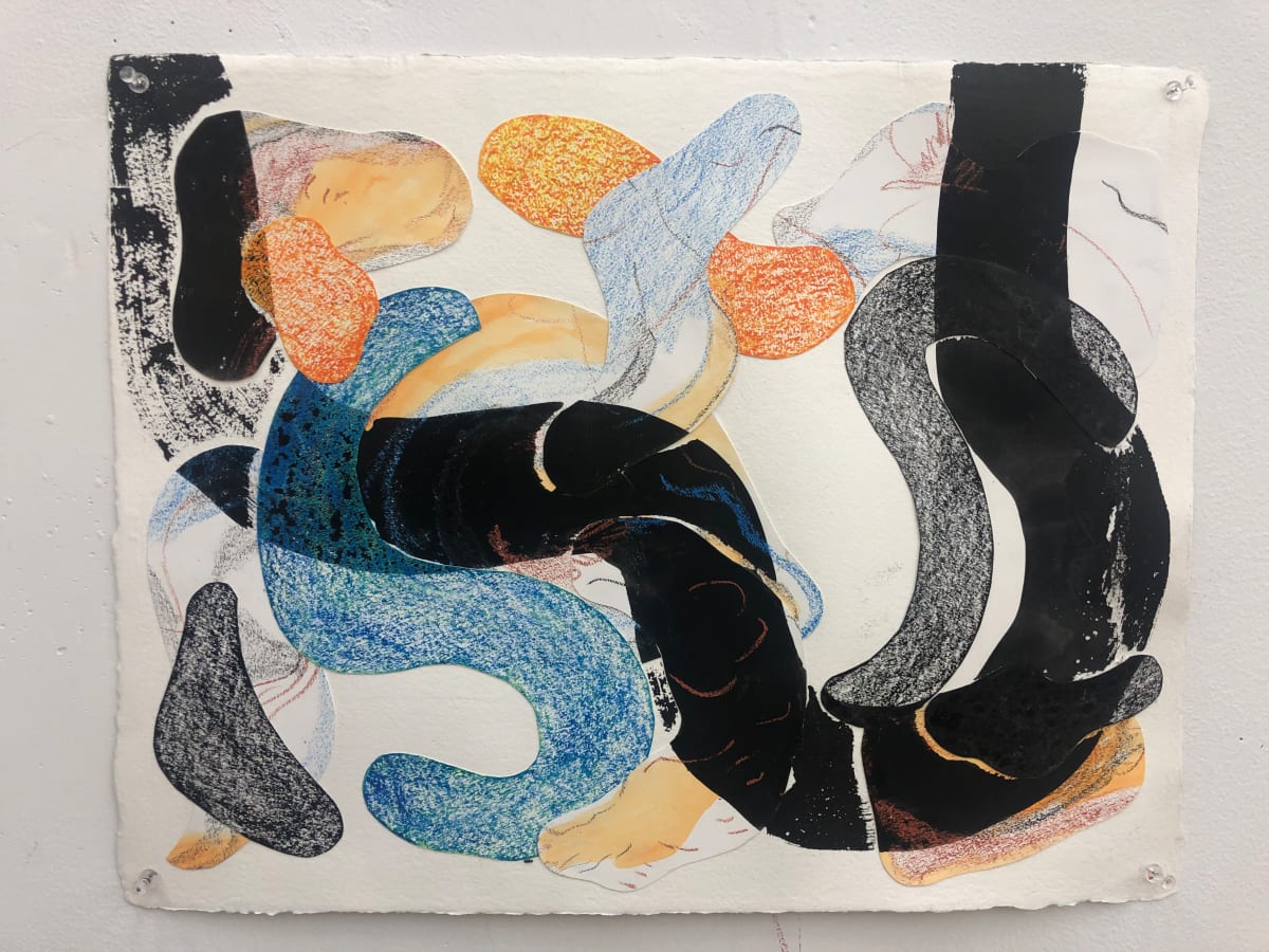 Collage and Sumi Strokes by Anna Marie Rockwell, Image 1.