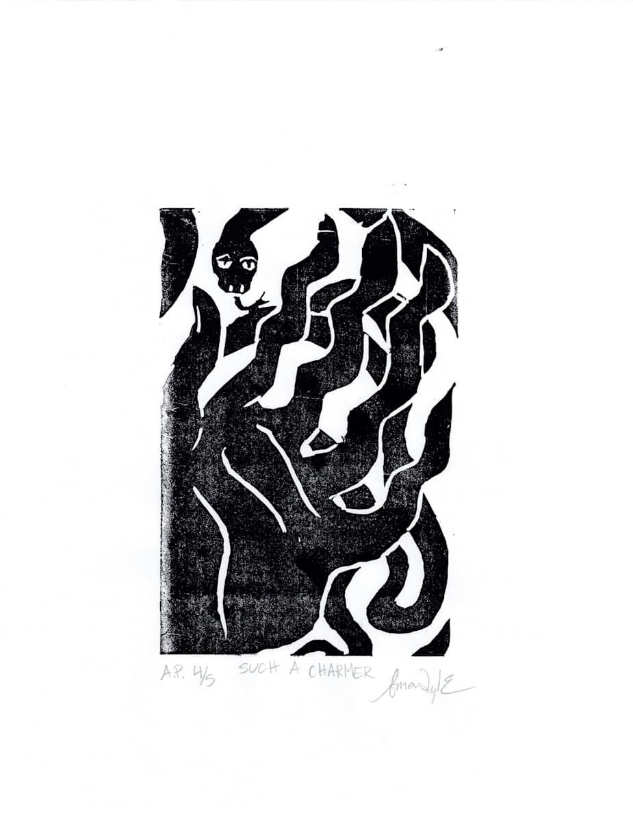 Block Print, 'Such A Charmer' Proof 4 by Anna Test