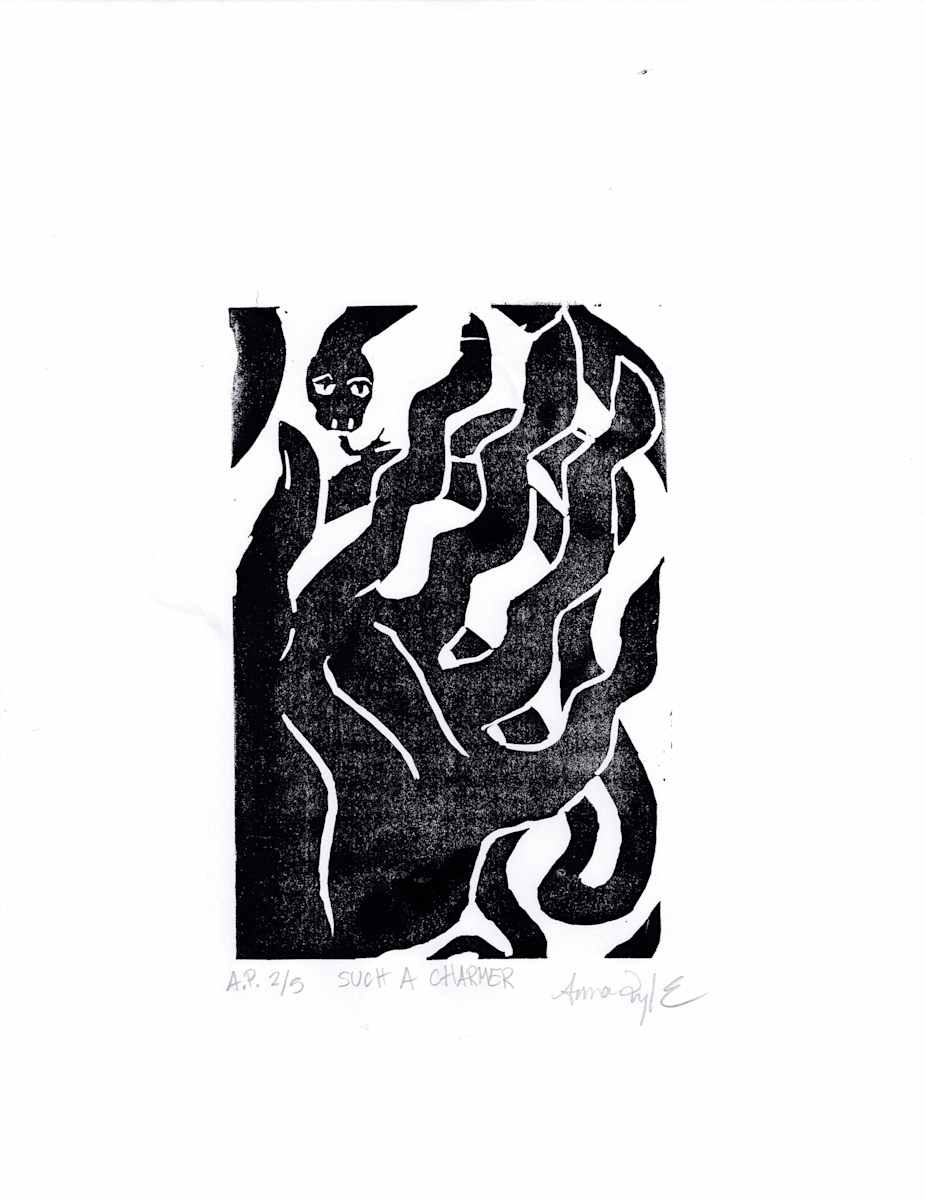 Block Print, 'Such A Charmer' Proof 2 by Anna Test