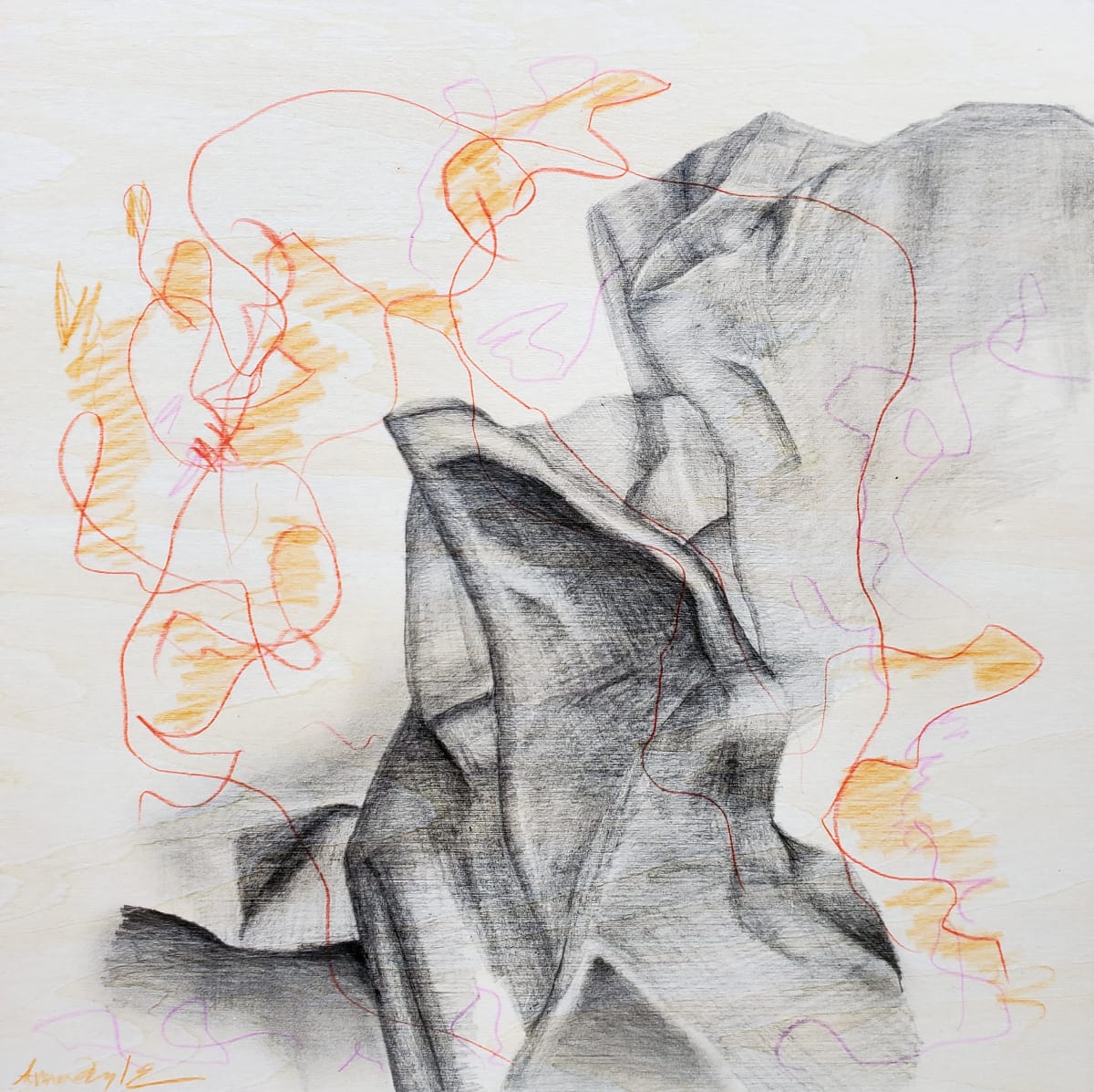 Anatomical Fabric, Scribble #1 by Anna Test 