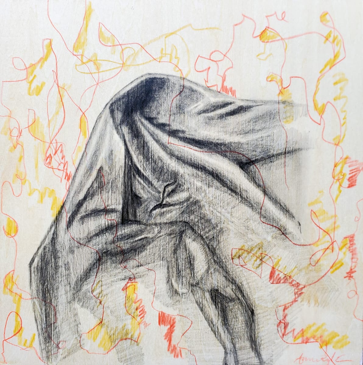 Anatomical Fabric, Scribble #2 by Anna Test 