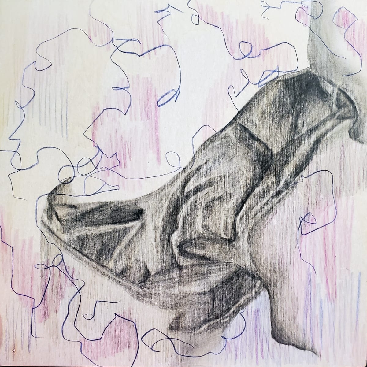 Anatomical Fabric, Scribble #3 by Anna Lyle, Image 1.