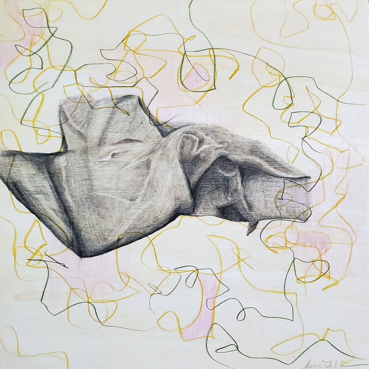 Anatomical Fabric, Scribble #4 by Anna Test 