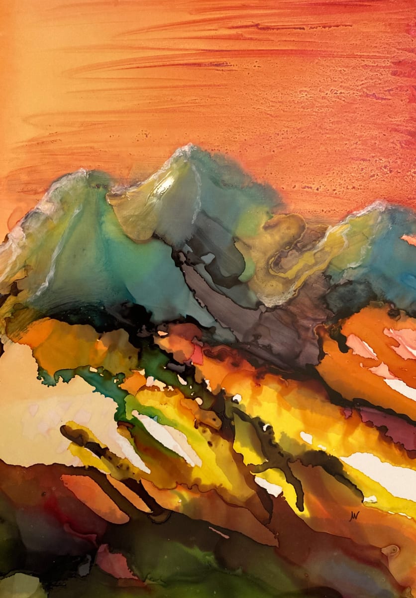 Orange and Green Mystic Mountains 