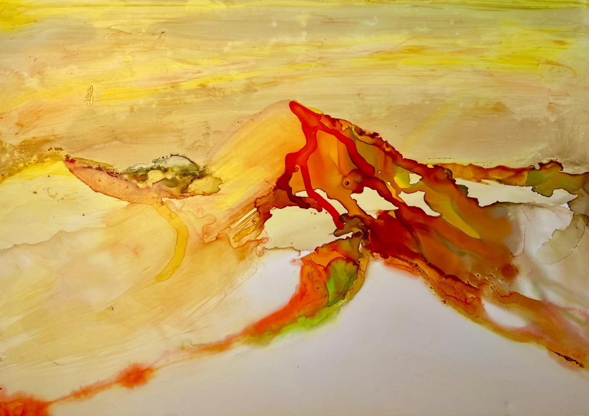Yellow Abstract Mountains 