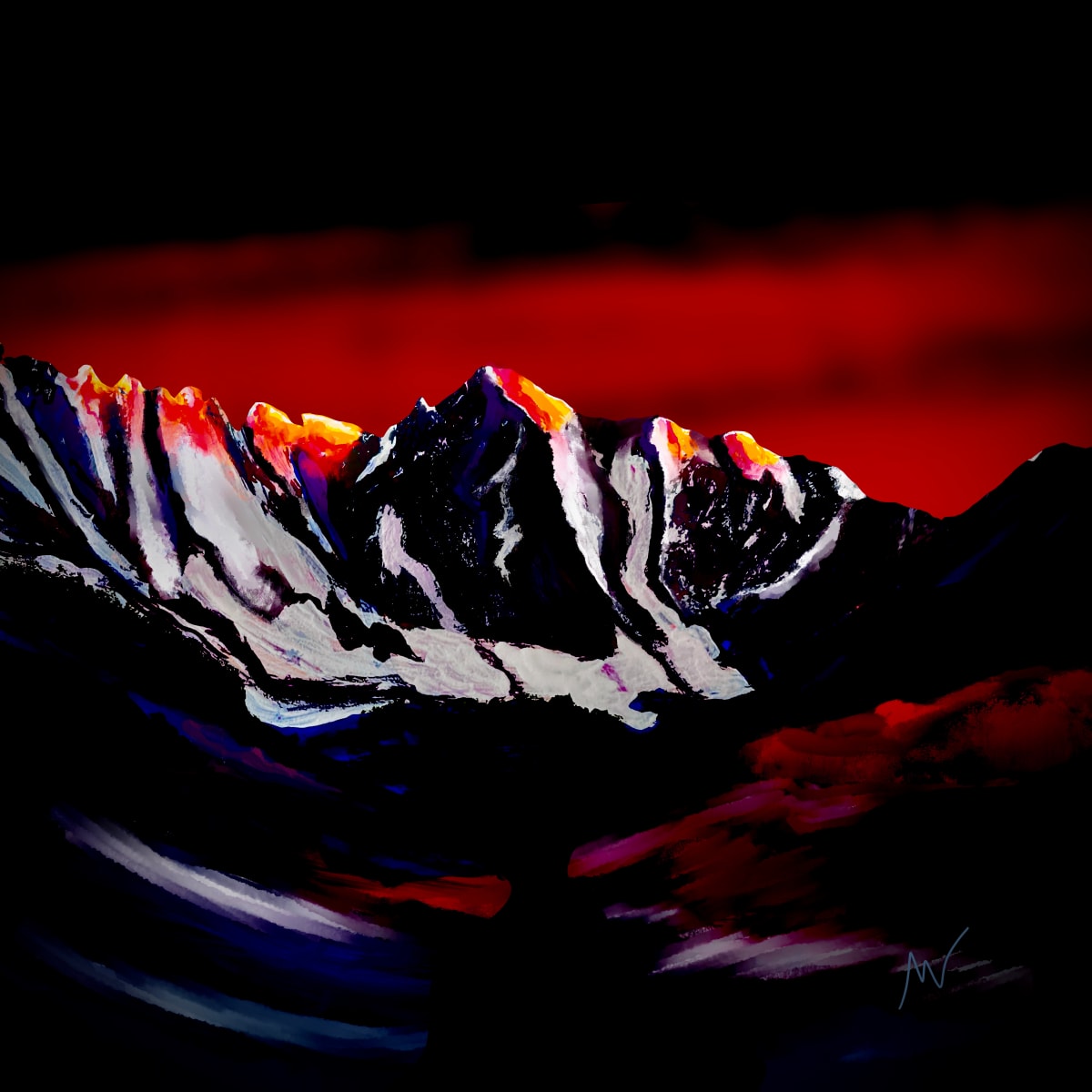 Fire on Mountans Matches Colors of My Heart 