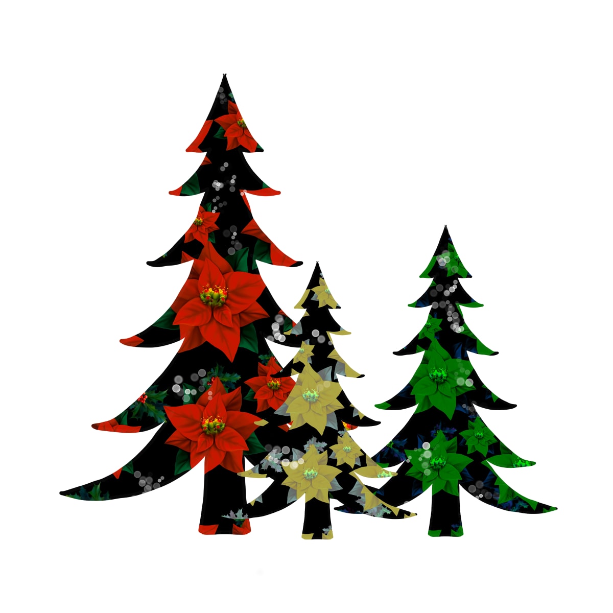 Abstract Christmas Trees by Margo Thomas 