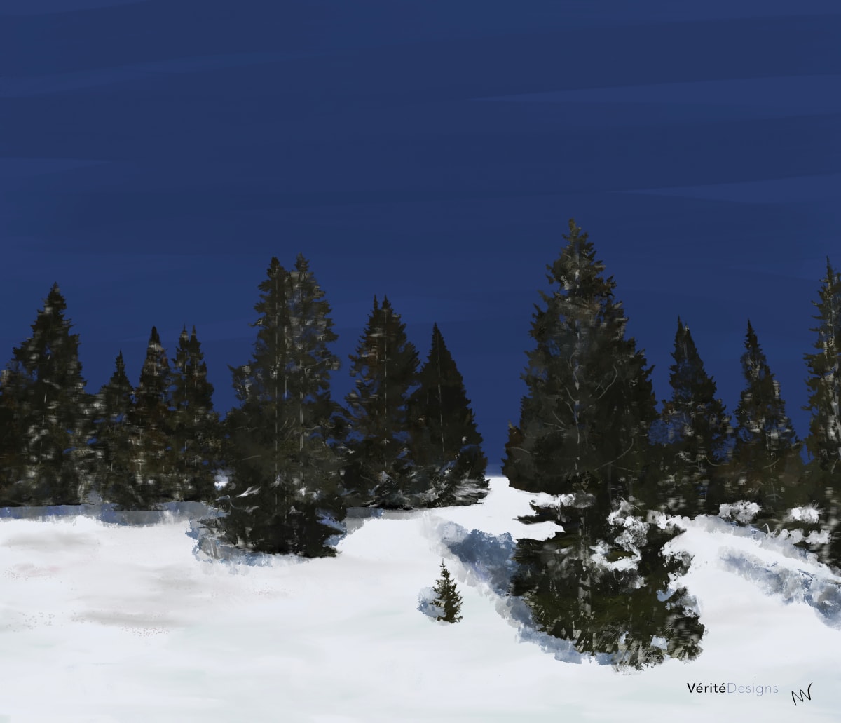 Chair 5 Trees - Bluebird Day by Margo Thomas 