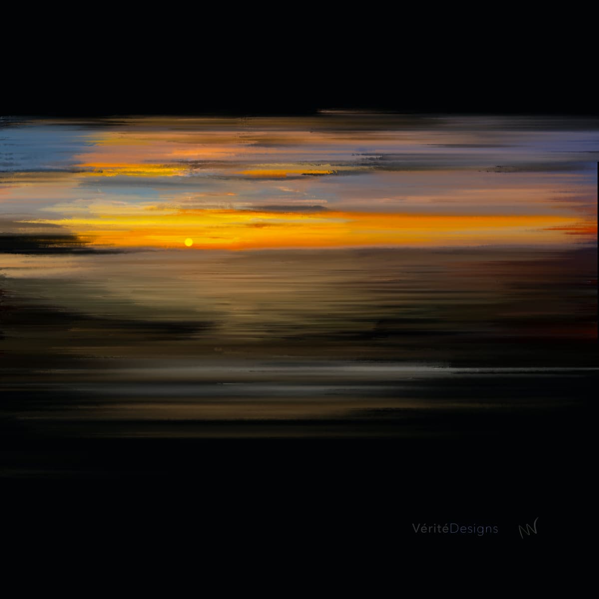 Curious Sea Sunset by Margo Thomas 