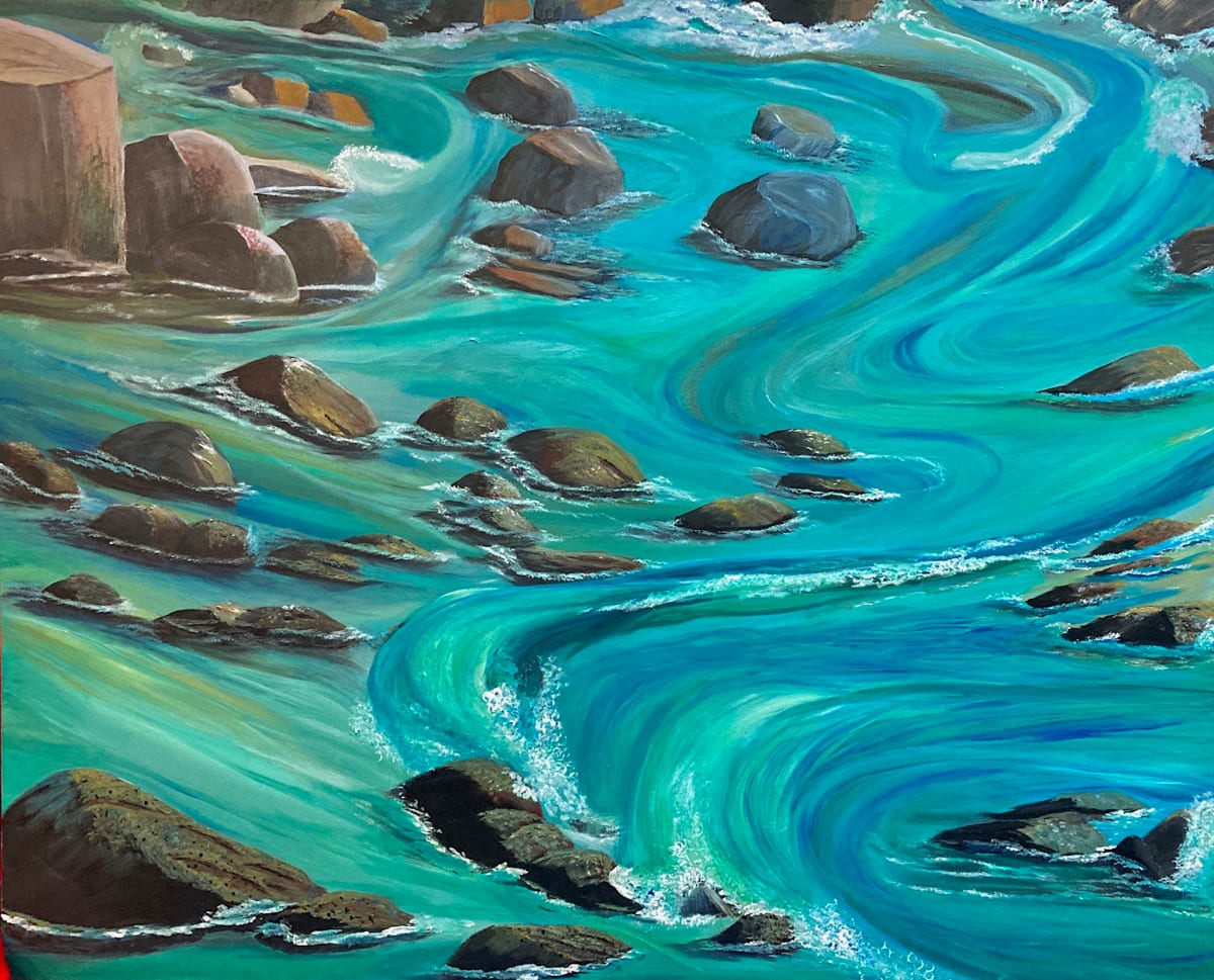 Turquoise River Rocks 