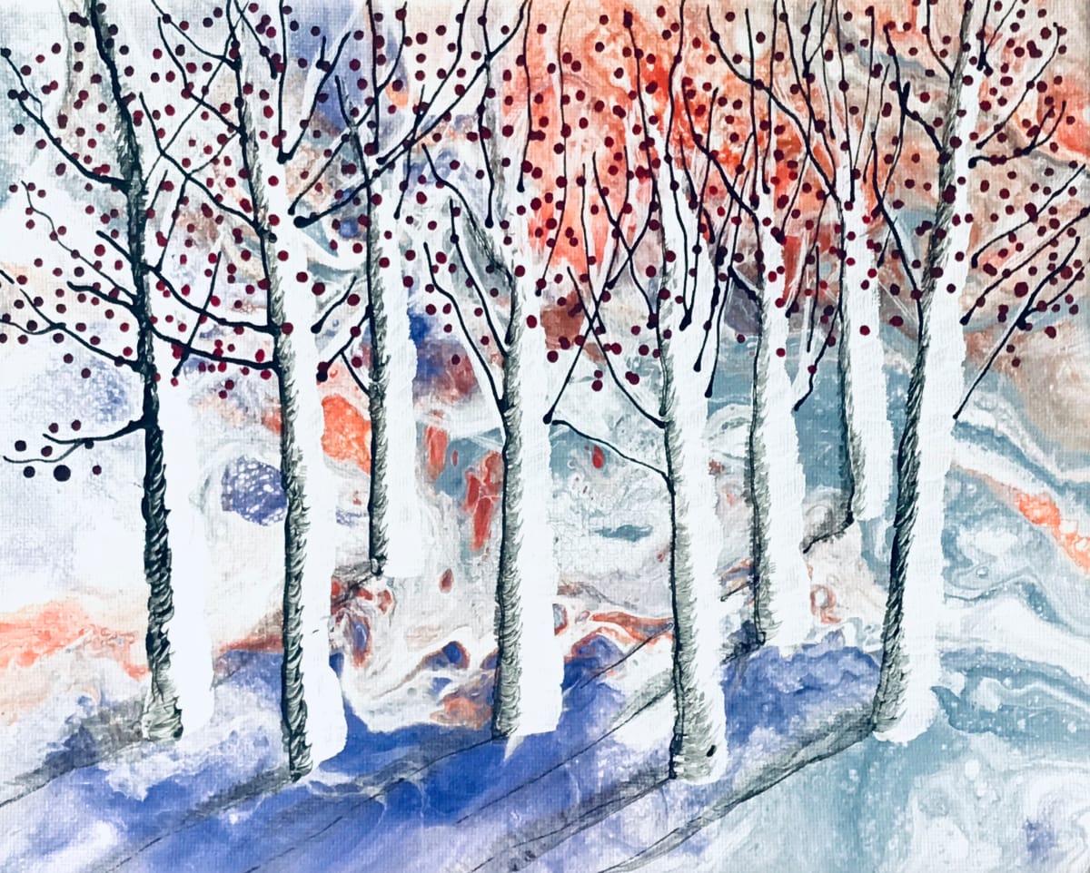 Polka Dot Aspen Trees by Margo Thomas 