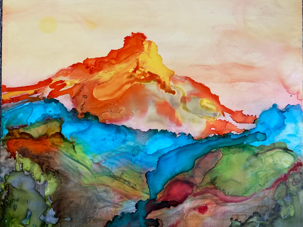 Fire Mountain Abstract Mountains 