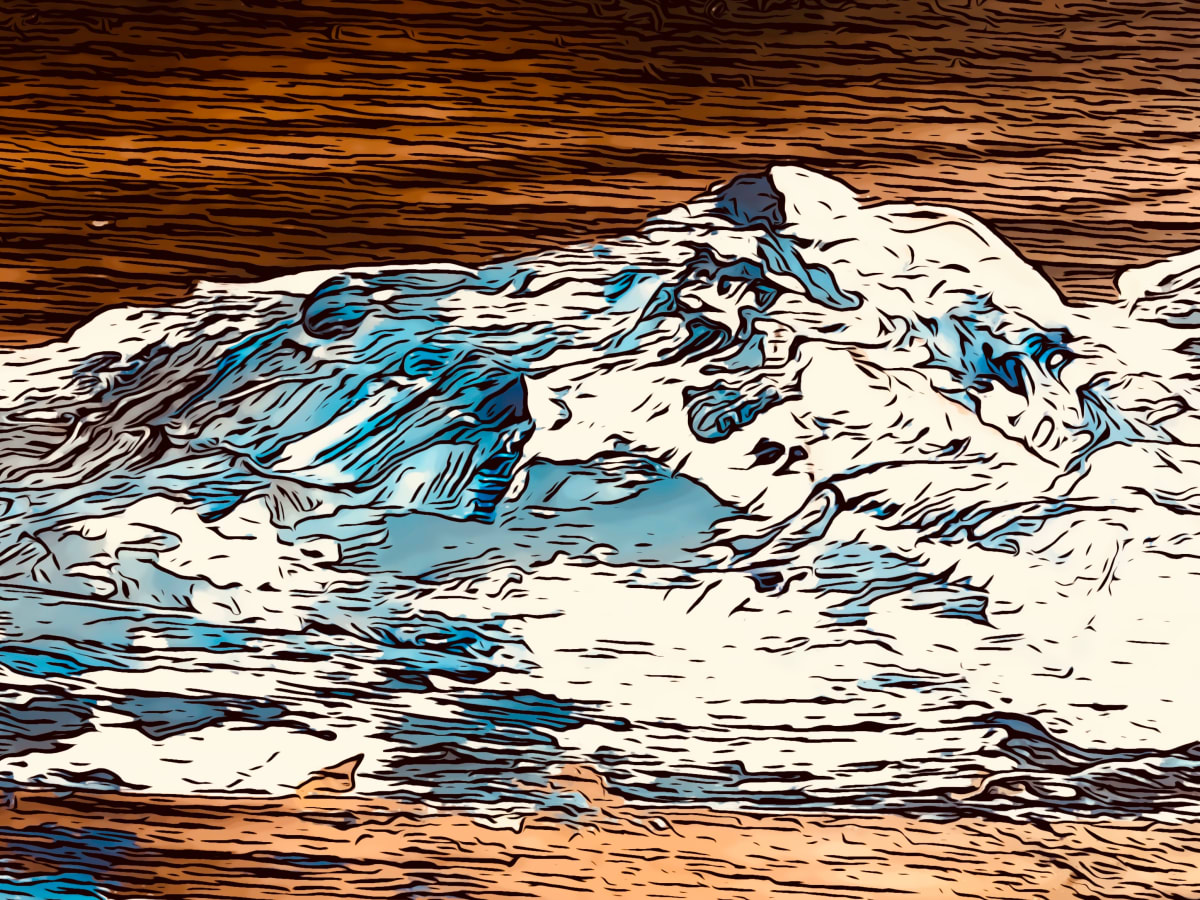 Rocky Mountain on Wood 