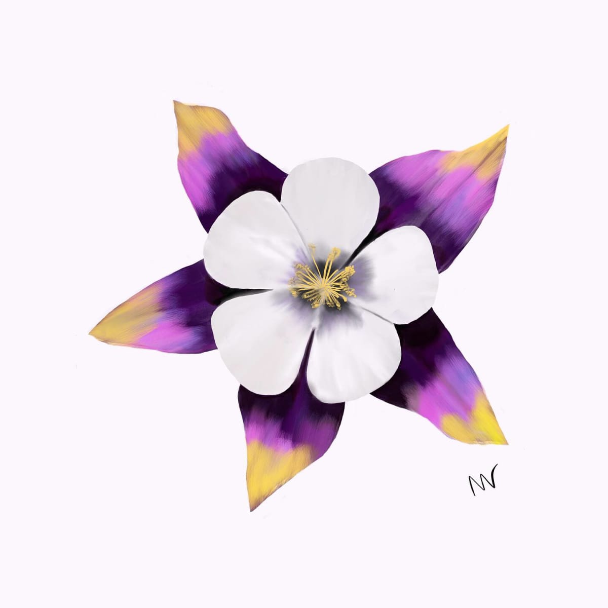 Columbine Flower by Margo Thomas 