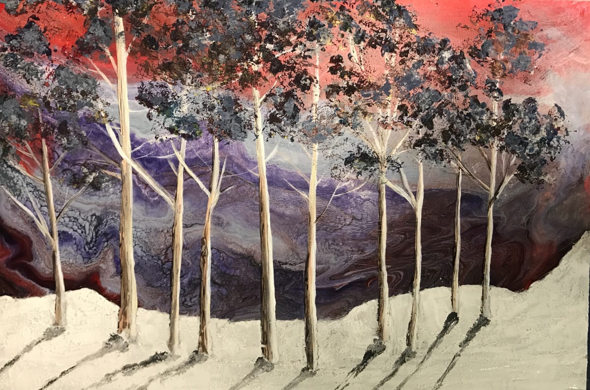 Early Winter Trees in the Gore Range by Margo Thomas 