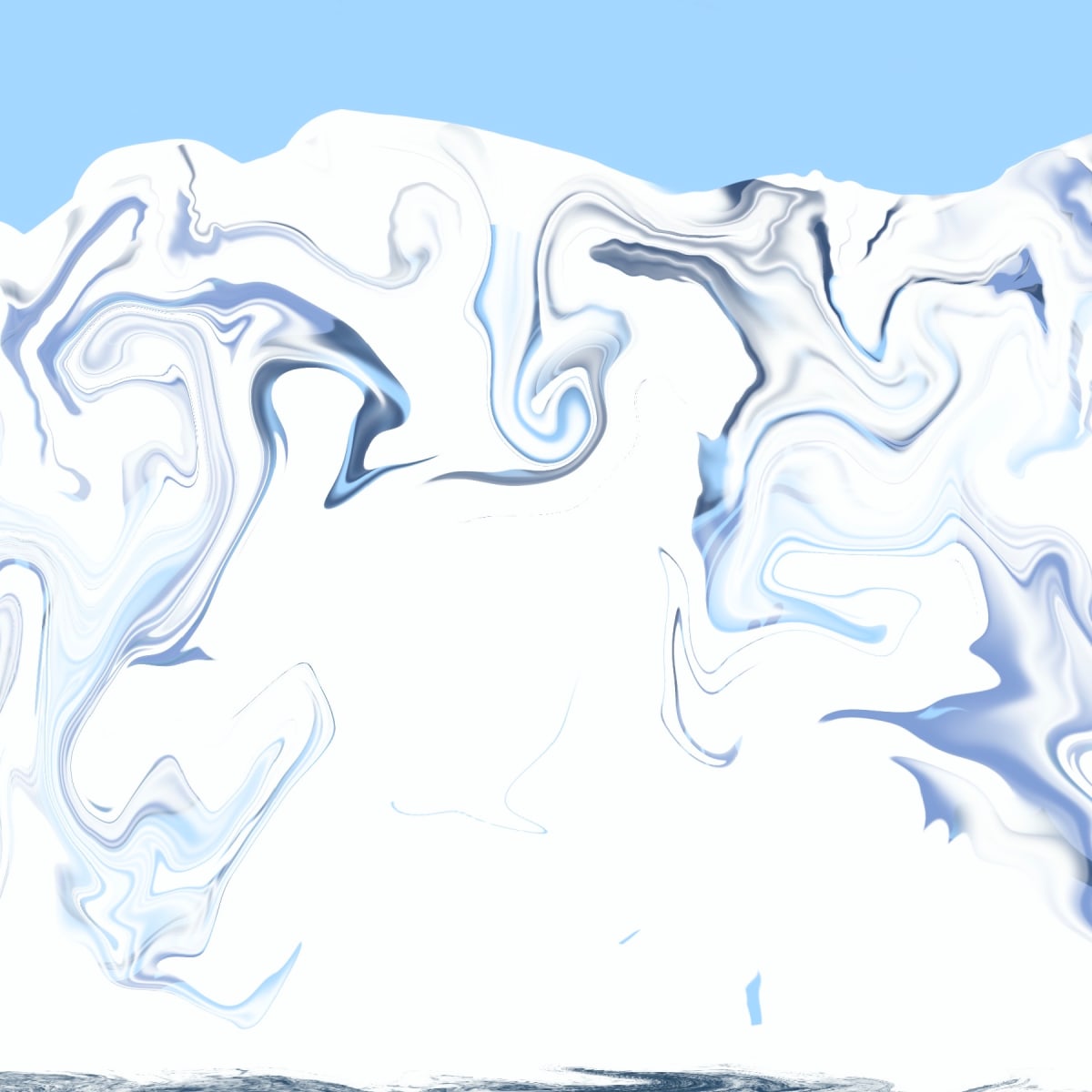 Abstract Mountains White and Blue by Margo Thomas 