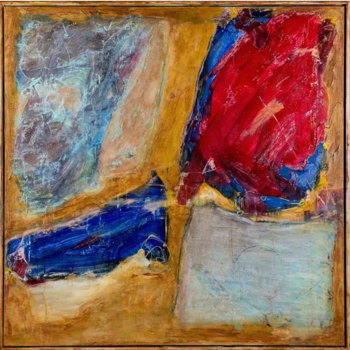 Abstract in cadmium and blue by Alan Scott Reed 