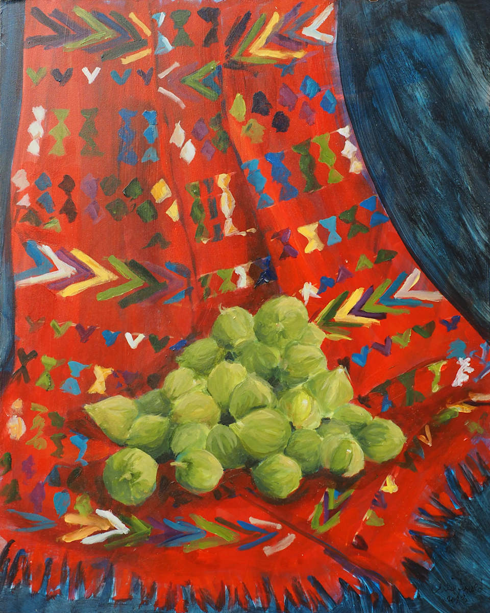 Eloy's Tomatillos on Guatemalan Weaving by Carrie Arnold 