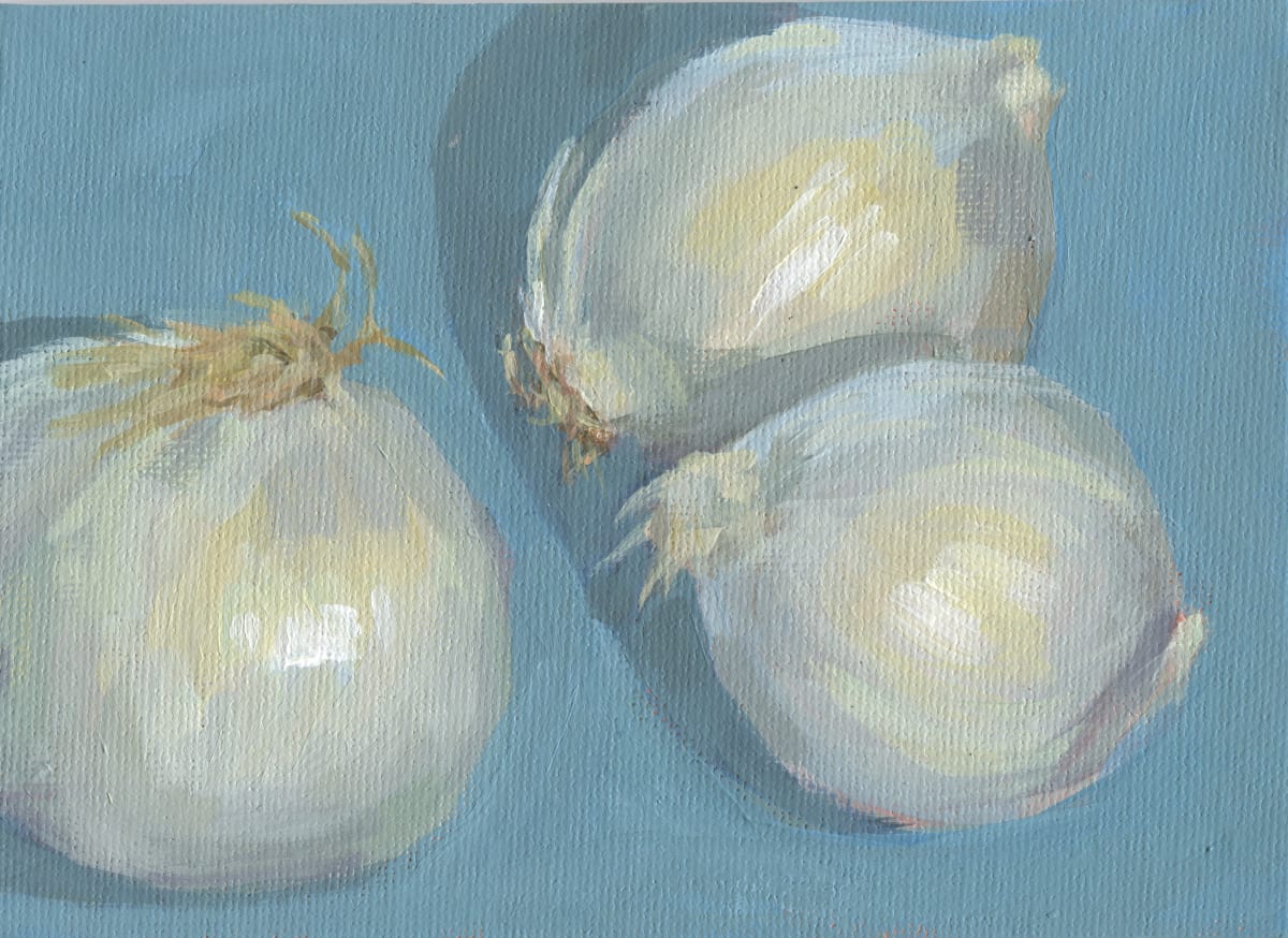 Three White Onions by Carrie Arnold 