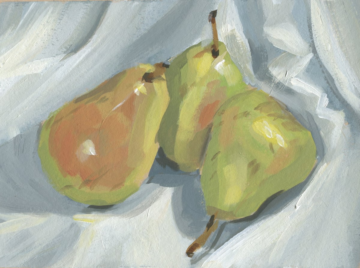 Pears on a White Cloth 